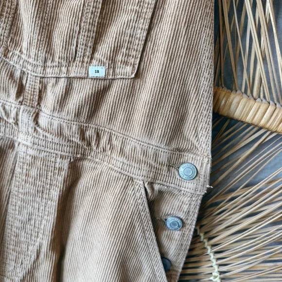 Aritzia Sunday Best Corduroy Tan Brown Overalls SZ: S - Picture 3 of 7